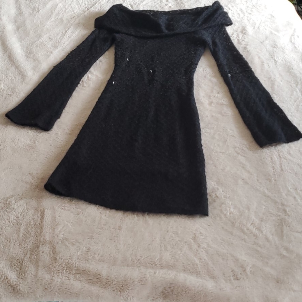 Black sweater dress